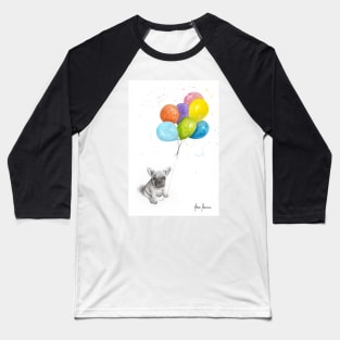 Little Frenchie and The Balloons Baseball T-Shirt